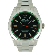 ロレックス　ROLEX　ミルガウス　116400GV　グリーンガラス　ブラック　V番　未使用品