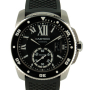 カルティエ　CARTIER　カリブル　ドゥ　カルティエ　ダイバー　W7100056　メンズ　42mm　ブラック　USED　中古