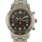 エルメス　HERMES　クリッパークロノ　メカニカルダイバー　CP2.941.230/4963　メンズ　自動巻　グレー　USED　中古