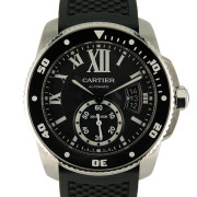 カルティエ　CARTIER　カリブル　ドゥ　カルティエ　ダイバー　W7100056　メンズ　42mm　ブラック　ラバー　USED　中古
