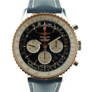 ブライトリング　BREITLING　ナビタイマー01　46mm　レッドゴールドベゼル　U017B18KBD　SS　ブラック　革ベルト　未使用品