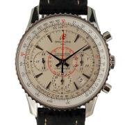 ブライトリング　BREITLING　ナビタイマー　モンブリラン01　リミテッド　S033G09KBA　シルバー　世界2000本限定　革ベルト　USED　中古