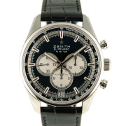 ゼニス　ZENITH　エルプリメロ　36000VpH　03.2040.400/22.C496　SS　ブラック　42mm　革　USED　中古