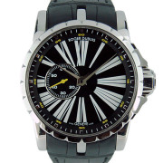 ロジェ・デュブイ　ROGER DUBUIS　エクスカリバー　RDDBEX0263　SS　45mm　ブラック　革ベルト　USED　中古