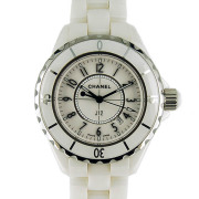 シャネル　CHANEL　J12 　ホワイト　白　セラミック　H0968　レディース　クォーツ　33mm　USED　中古