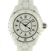 シャネル　CHANEL　J12 　ホワイト　白　セラミック　H0968　レディース　クォーツ　33mm　USED　中古