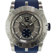 ロジェ・デュブイ　ROGER DUBUIS　イージーダイバー　DBSE0266 (SED46-821-9D-00/03A01/A)　シルバー　日本88本限定　ラバーベルト　USED　中古
