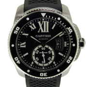カルティエ　CARTIER　カリブル　ドゥ　カルティエ　ダイバー　W7100056　メンズ　42mm　ブラック　ラバー　USED　中古