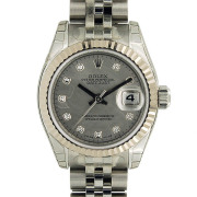 ロレックス　ROLEX　デイトジャスト　Ref.179174NG　シルバーダスト　10Pダイヤ　D番　26mm　未使用品