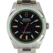 ロレックス　ROLEX　ミルガウス　116400GV　グリーンガラス　ブラック　ランダム番　未使用品