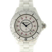 シャネル　CHANEL　J12　33mm　レディース　H1476　ピンクサファイア　銀座限定　USED　中古