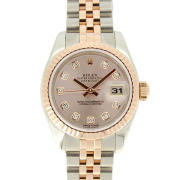 ロレックス　ROLEX　デイトジャスト　レディース　Ref.179171G　ピンク　10Pダイヤ　SS/PG　ランダム番　USED　中古