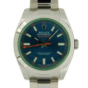 ロレックス　ROLEX　ミルガウス　116400GV　Zブルー　グリーンガラス　未使用品