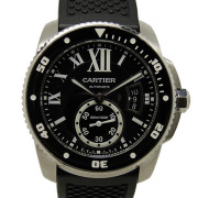 カルティエ　CARTIER　カリブル　ドゥ　カルティエ　ダイバー　W7100056　メンズ　42mm　ブラック　ラバー　USED　中古
