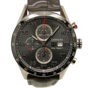 タグホイヤー　TAG HEUER　カレラタキメータークロノグラフ　キャリバー1887　CAR2A11.FC6313　アンスラサイト　SS　43mm　革ベルト　USED　中古