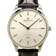 ゼニス　ZENITH　キャプテン　ポートロワイヤル　 03.2020.3001/01.C493　SS　40mm　シルバー　革ベルト　USED　中古