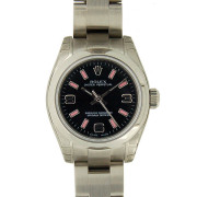 ロレックス　ROLEX　オイスターパーペチュアル　Ref.176200　 ピンクバー/369　ブラック　レディース　自動巻　26mm　V番　未使用品