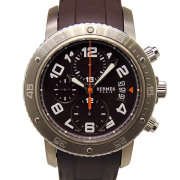 エルメス　HERMES　クリッパークロノ　メカニカルダイバー　CP2.941.435/1C7　メンズ　自動巻　ブラウン　USED　中古