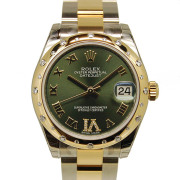 ロレックス　ROLEX　デイトジャスト　Ref.178343　オリーブグリーン　SS×YG　VIダイヤ　31mm　未使用品