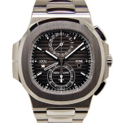 パテックフィリップ　PATEK PHILIPPE　ノーチラス トラベルタイム クロノグラフ　5990/1A-001　SS　ブラック　40.5mm　未使用品