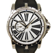 ロジェ・デュブイ　ROGER DUBUIS　エクスカリバー　EX45-77-90-00/01R00/B　SS　45mm　自動巻　ホワイト　ラバーベルト　USED　中古