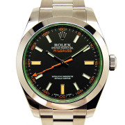 ロレックス　ROLEX　ミルガウス　116400GV　グリーンガラス　ブラック　ランダム番　国内正規　未使用品