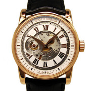 ロジェ・デュブイ　ROGER DUBUIS　オマージュ　オープンダイヤル　RDDBHO0589　18KPG　42mm　世界88本限定　革ベルト　USED　中古