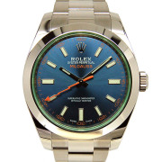 ロレックス　ROLEX　ミルガウス　116400GV　Zブルー　グリーンガラス　国内正規　未使用品