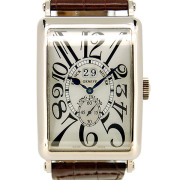フランクミュラー　FRANCK MULLER　ロングアイランド グランギシェ　1200S6GG　18KWG　シルバー　45×32.5mm　USED　中古