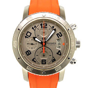 エルメス　HERMES　クリッパークロノ　メカニカルダイバー　CP2.941.220/1C4　グレー　44mm　USED　中古