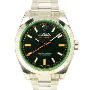 ロレックス　ROLEX　ミルガウス　116400GV　グリーンガラス　ブラック　V番ルーレット　未使用品