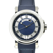 ブレゲ　BREGUET　マリーン2 ラージデイト　5817ST/Y2/5V8　SS　ブルー　39mm　ラバー　USED　中古