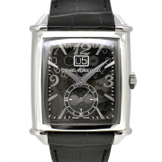 ジラール・ペルゴ　GIRARD PERREGAUX　ヴィンテージ1945 XXL ラージ デイト&ムーンフェイズ　25882-11-223-BB6B　SS　ブラック　革ベルト　36.1×35.25mm　USED  中古