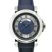 ブレゲ　BREGUET　マリーン2 ラージデイト　5817ST/Y2/5V8　SS　ブルー　39mm　ラバー　USED　中古