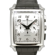 ジラール・ペルゴ　GIRARD PERREGAUX　ヴィンテージ1945 XXL クロノグラフ　25883-11-121-BB6C　SS　52×36mm　シルバー　革ベルト　USED  中古