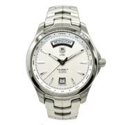タグホイヤー　TAG HEUER　リンク キャリバー5 デイデイト　WJF2011.BA0592　シルバー　42mm　USED　中古