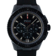 ゼニス　ZENITH　エルプリメロ　ストラトス　フライバッククロノ　24.2060.405/21.C707　45,5mm　SS　ブラック　革　新品