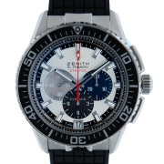 ゼニス　ZENITH　エルプリメロ　ストラトス　フライバッククロノ　03.2066.405/69.R515 45,5mm　SS　シルバー　ラバー　新品