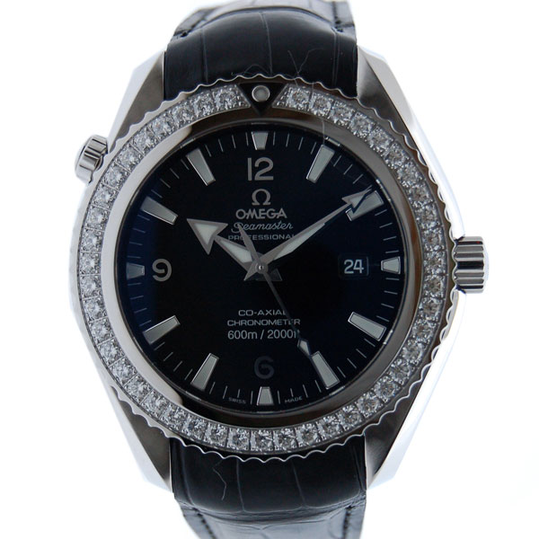 オメガ　OMEGA　プラネットオーシャン　ベゼルダイヤ　222.18.46.20.01.001　46mm　ブラック　革　新品