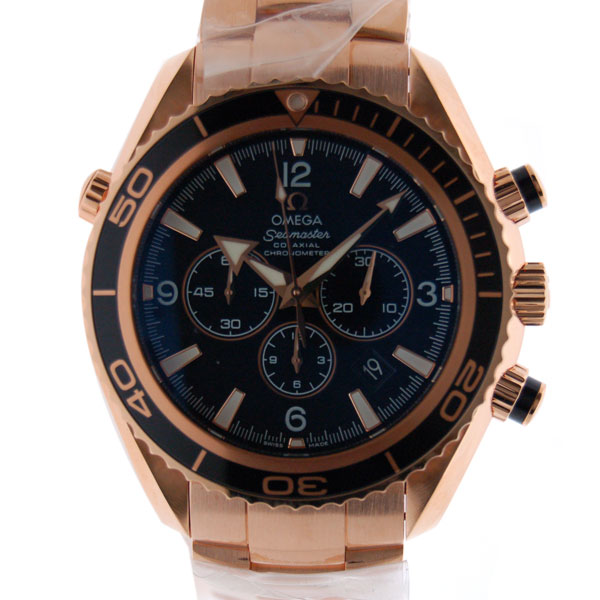 オメガ　OMEGA　プラネットオーシャン　クロノグラフ　222.60.46.50.01.001　K18PG　45,5mm　ブラック　新品