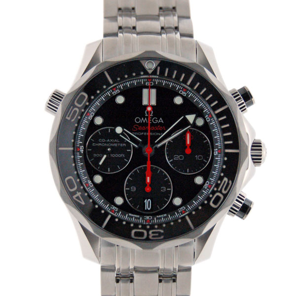 オメガ　OMEGA　シーマスターコーアクシャルクロノ　212.30.42.50.01.001　SS　ブラック　新品
