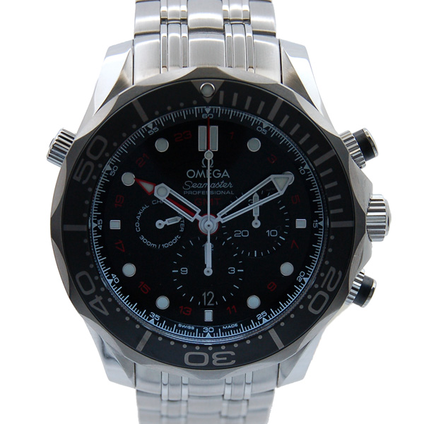 オメガ　OMEGA　シーマスター300　コーアクシャル　GMT　クロノグラフ　212.30.44.52.01.001　ブラック　44mm　新品