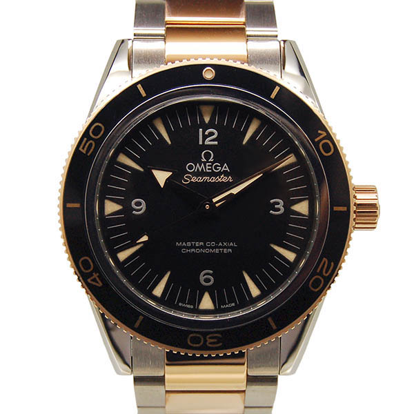 オメガ　OMEGA　シーマスター300　マスターコーアクシャル　233.20.41.21.01.001　18KRG/SS　ブラック　41mm　新品