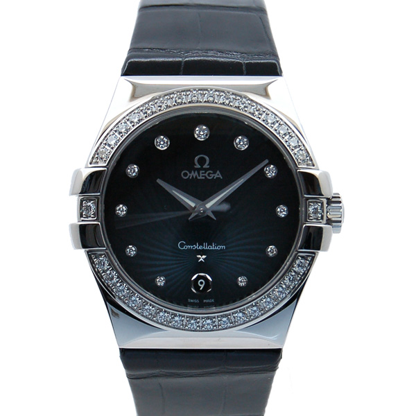 オメガ　OMEGA　コンステレーション　ポリッシュ　123.18.35.60.56.001　ベゼルダイヤ　35mm　ブラック　未使用品