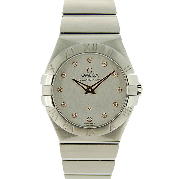 オメガ　OMEGA　コンステレーション　ブラッシュ　クォーツ　27mm　123.10.27.60.52.001　シルバー　ダイヤモンド　新品
