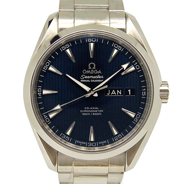 オメガ　OMEGA　シーマスター　アクアテラ　アニュアルカレンダー　231.10.43.22.03.002　メンズ　43mm　SS　ブルータペストリー　新品