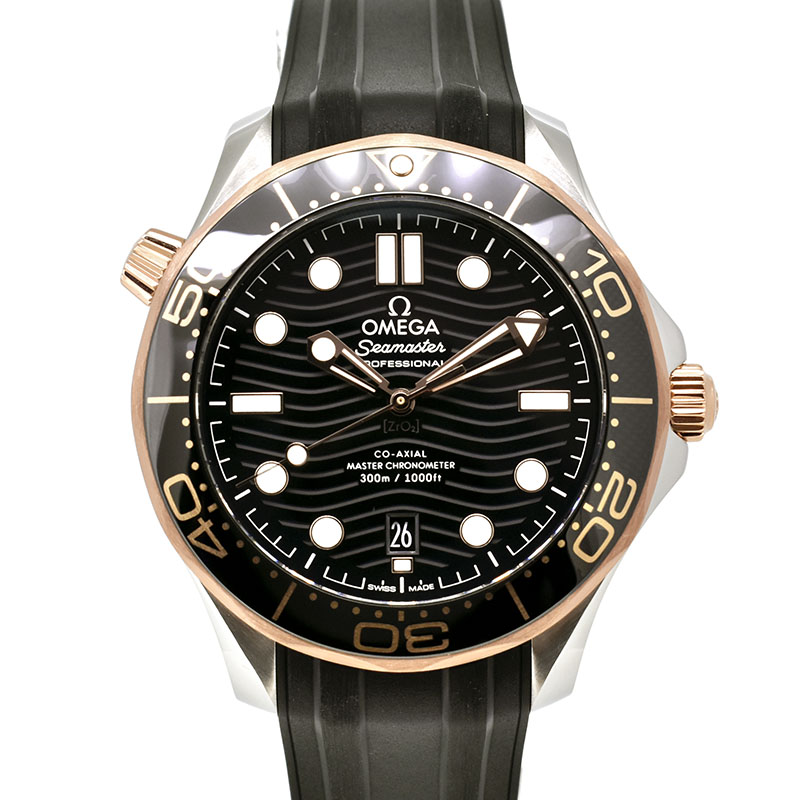 オメガ　OMEGA　シーマスター300 コーアクシャル マスタークロノメーター　210.22.42.20.01.002　ブラック　42mm　ラバーベルト　新品