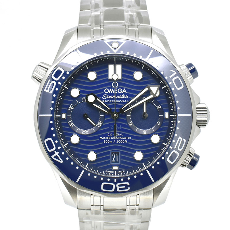 オメガ　OMEGA　シーマスター300 コーアクシャル マスタークロノメーター クロノグラフ　210.30.44.51.03.001　44mm　ブルー　新品