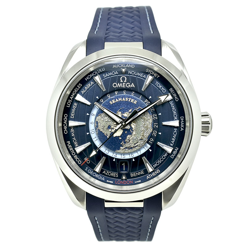 オメガ　OMEGA　シーマスター アクアテラ GMT ワールドタイマー マスタークロノメーター　220.12.43.22.03.001　43mm　新品