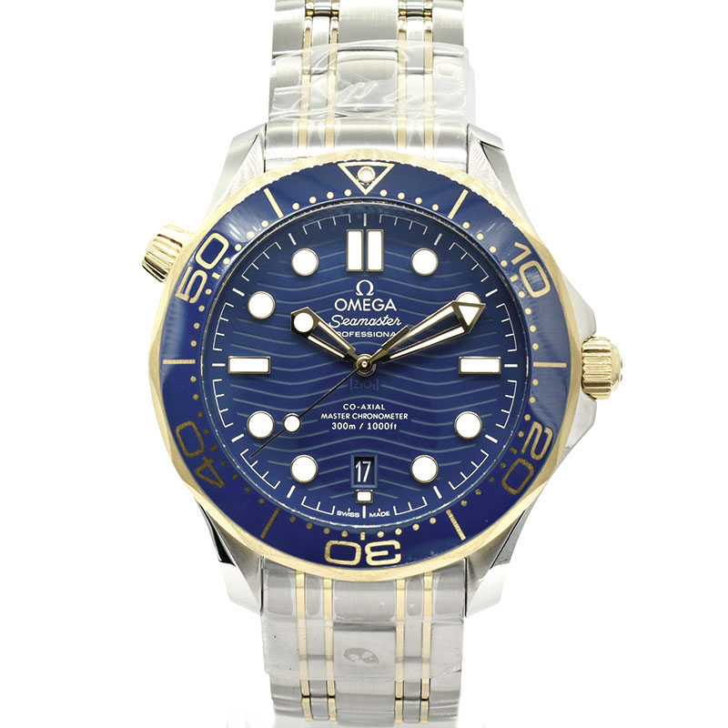 オメガ　OMEGA　シーマスター300 コーアクシャル マスタークロノメーター　210.20.42.20.03.001　ブルー　42mm　18KYG×SS　新品